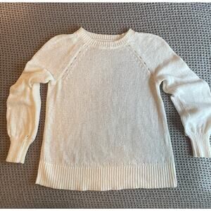 Loft Ivory Lightweight Long Sleeve Sweater Womens Medium